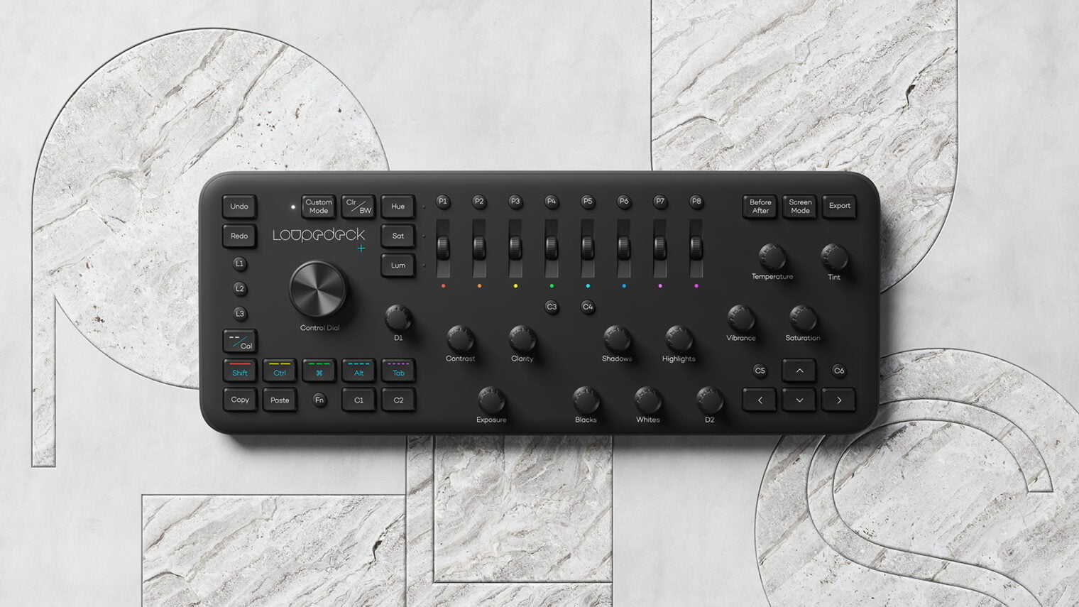 Loupedeck+ custom console for photo and video editing