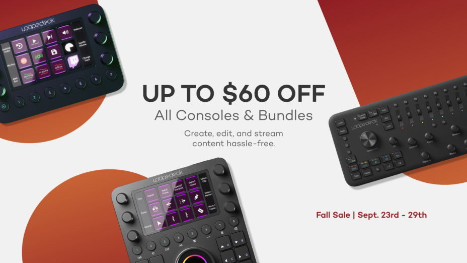 Fall Sale: Up to $60 off all Loupedeck Consoles and Bundles