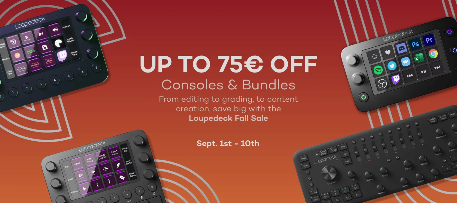 Fall Sale: Up to 75€ off all Loupedeck Consoles and Bundles,